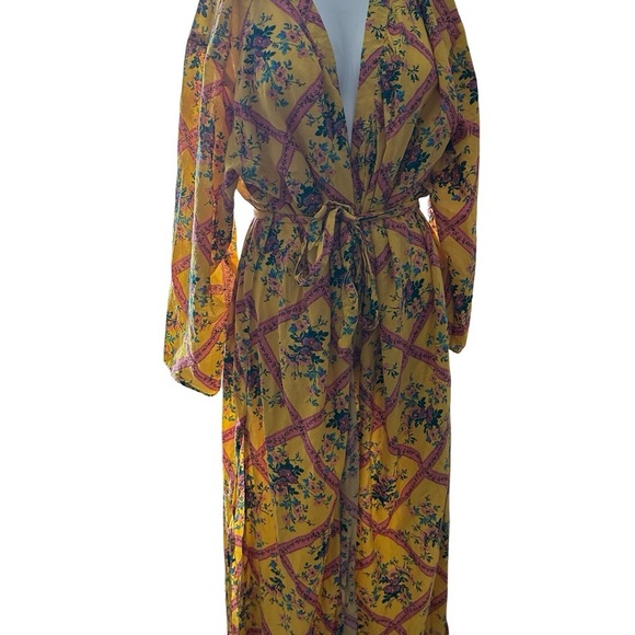 Free People Yellow Floral Robe - Picture 5 of 8